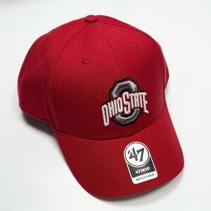 Ohio State Buckeyes '47 Brand Clean Up Red Adjustable One Size Strap Hat NEW